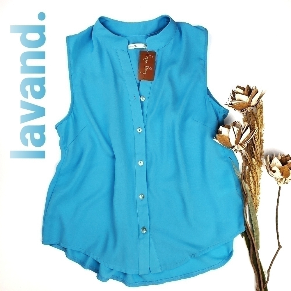 Nwt lavand. Copper Penny Blue  Sleeveless Top Med